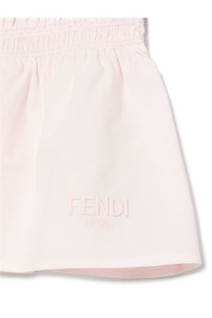 Gonna in popeline rosa chiaro FENDI KIDS | BFE040A31WF1QYC